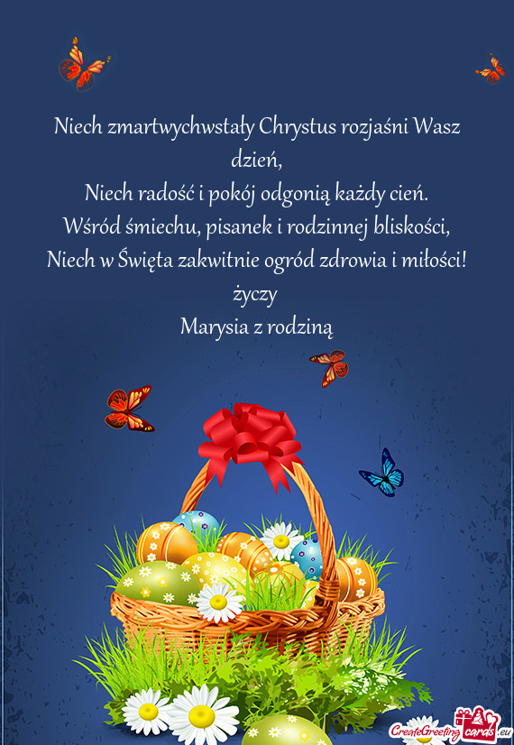 Niech zmartwychwstały Chrystus rozjaśni Wasz dzień