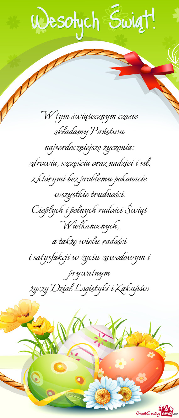 Dział Logistyki i Zakupów