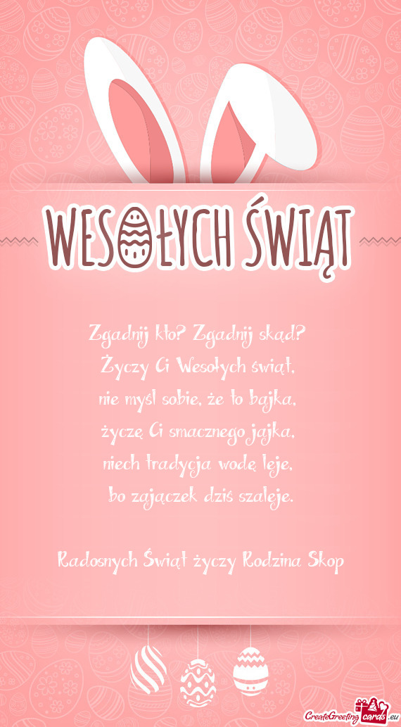 Radosnych Świąt Rodzina Skop