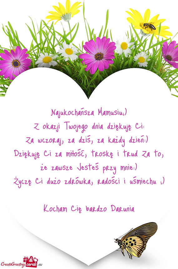 Najukochańsza Mamusiu;)