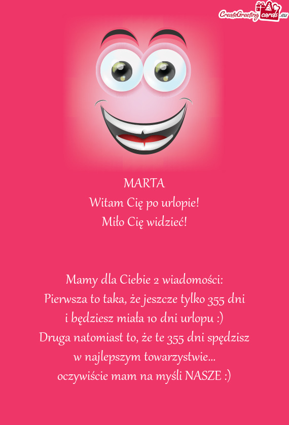 Oczywiście mam na myśli NASZE :)