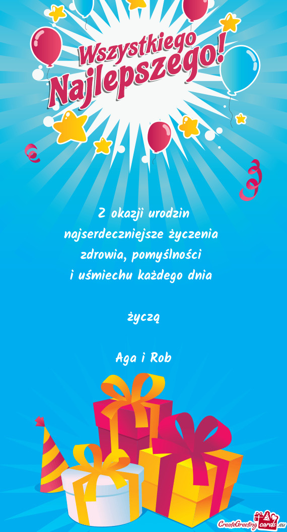 Z okazji urodzin najserdeczniejsze życzenia zdrowia