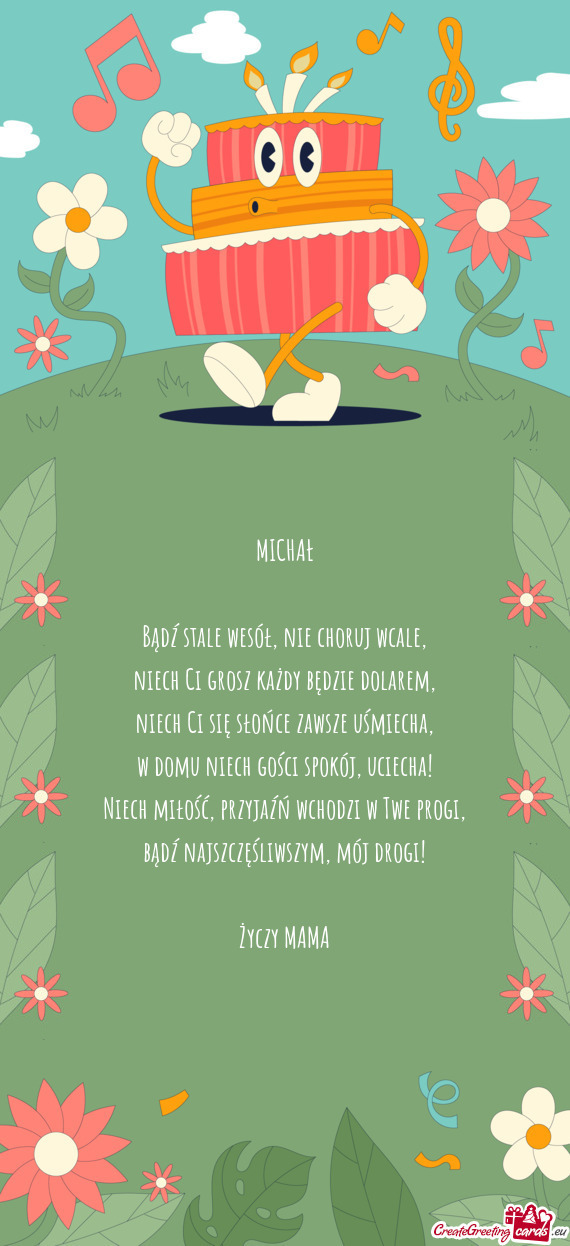 MICHAŁ Bądź stale wesół