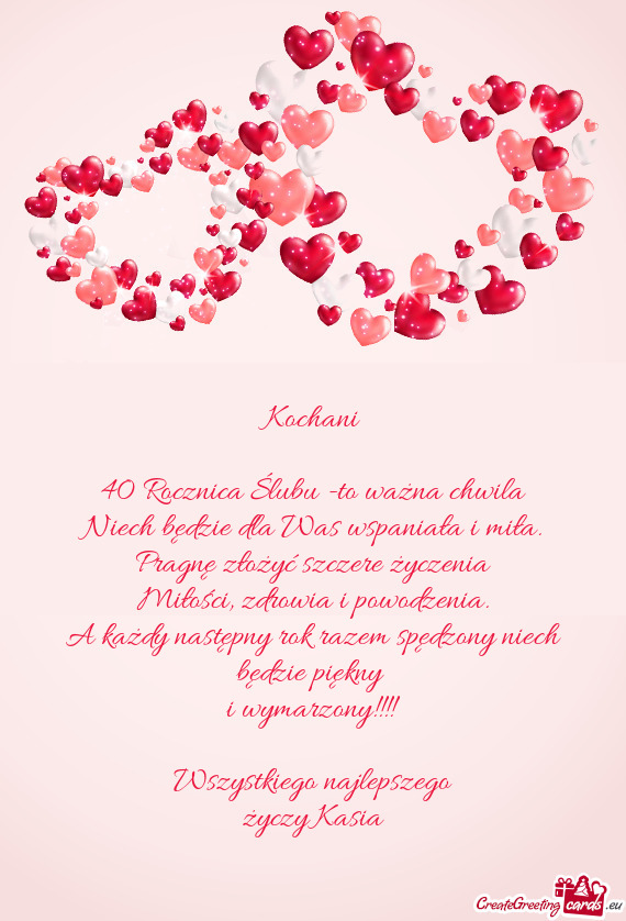 40 Rocznica Ślubu -to ważna chwila