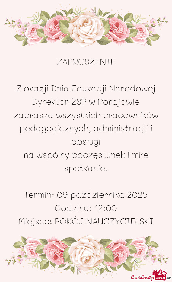 Zaprasza wszystkich pracowników