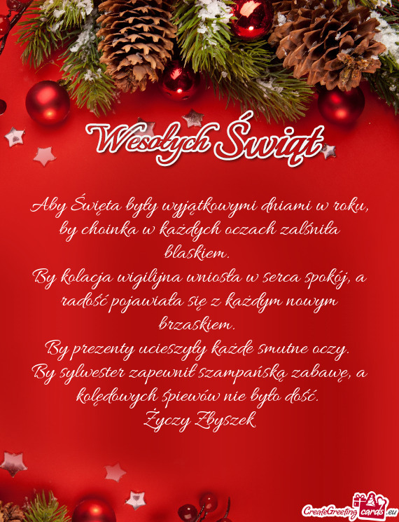 By kolacja wigilijna wniosła w serca spokój, a radość pojawiała się z każdym nowym brzaskiem