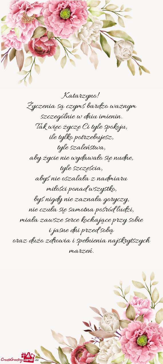 Życzenia są czymś bardzo ważnym szczególnie w dniu imienin