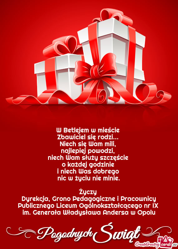 Grono Pedagogiczne i Pracownicy Publicznego Liceum Ogólnokształcącego nr IX im