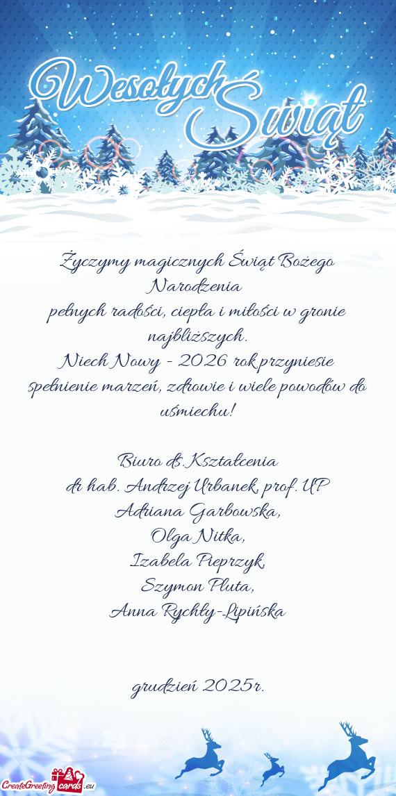 Niech Nowy - 2026 rok przyniesie spełnienie marzeń, zdrowie i wiele powodów do uśmiechu