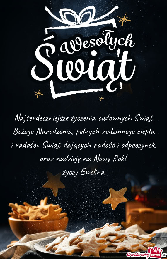 Najserdeczniejsze życzenia cudownych Świąt Bożego Narodzenia, pełnych