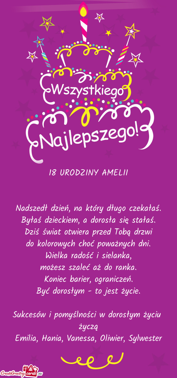 18 URODZINY AMELII