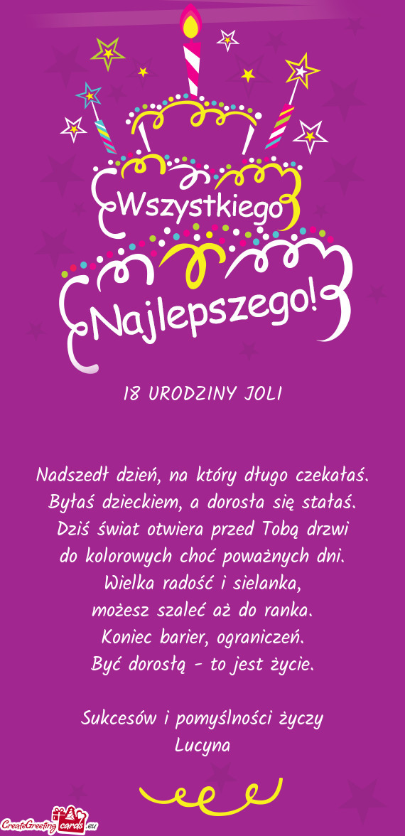 18 URODZINY JOLI