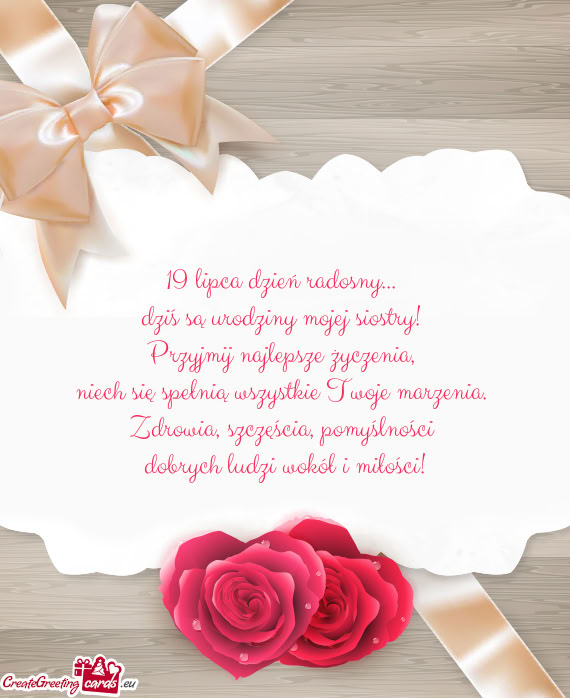 19 lipca dzień radosny