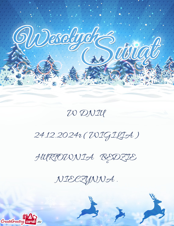 24.12.2024r ( WIGILIA )