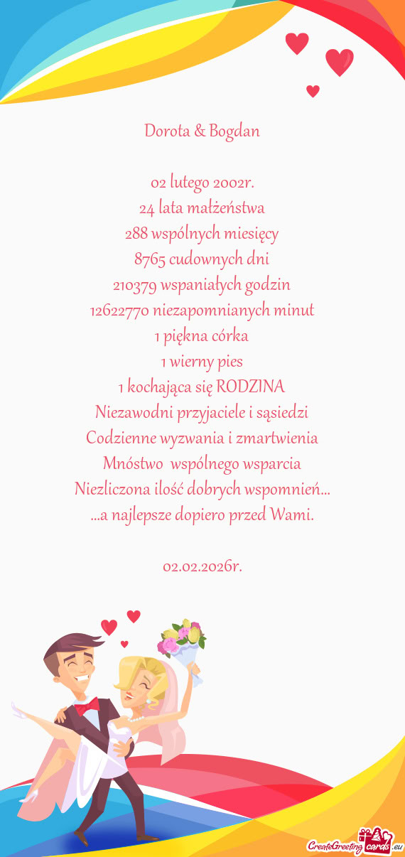 24 lata małżeństwa