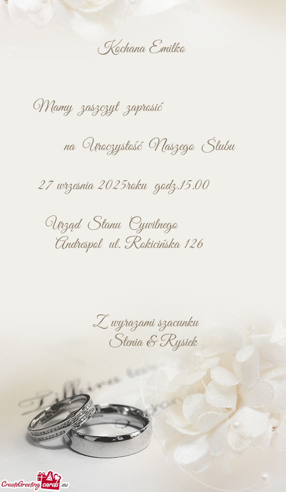 27 wrzesnia 2025roku godz.15.00