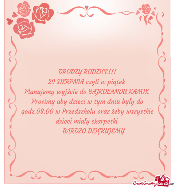 29 SIERPNIA czyli w piątek