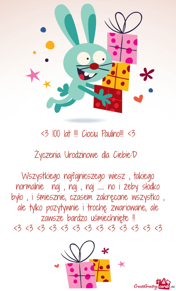 <3 100 lat !!! Ciociu Paulino!!! <3