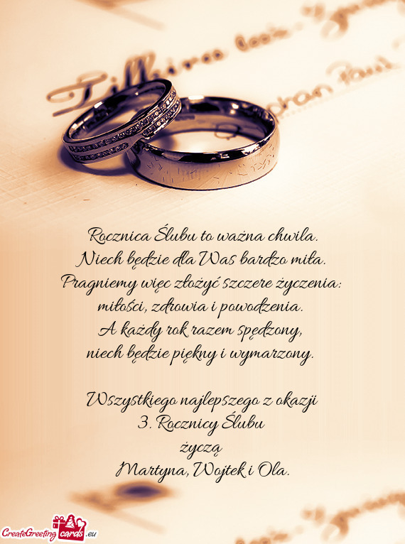 3. Rocznicy Ślubu