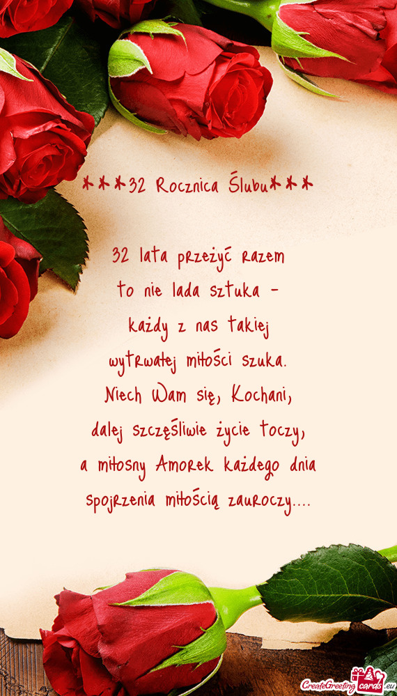 32 lata przeżyć razem