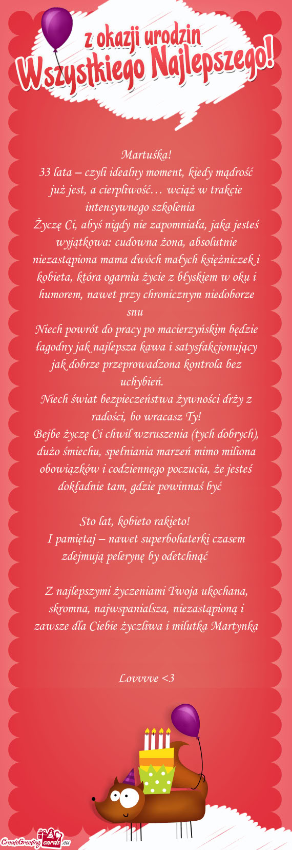 33 lata – czyli idealny moment, kiedy mądrość już jest, a cierpliwość… wciąż w trakcie i