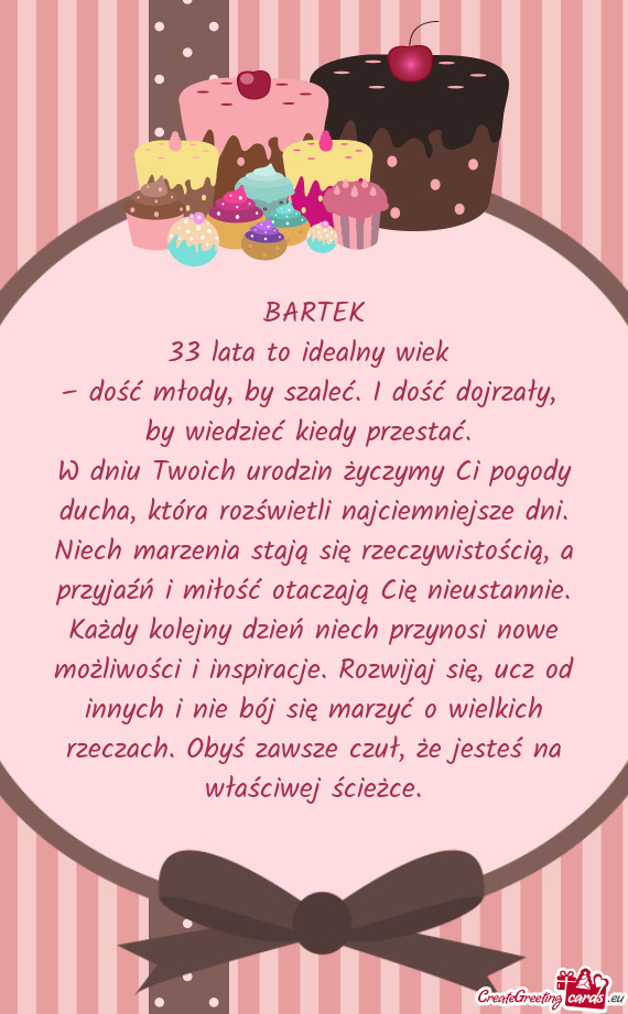 33 lata to idealny wiek