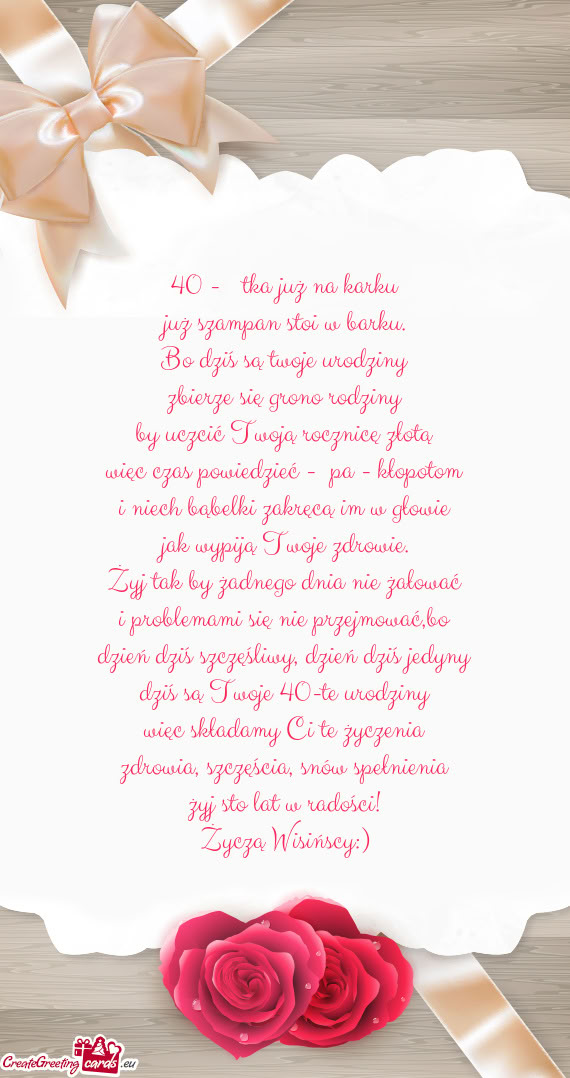 40 - tka już na karku