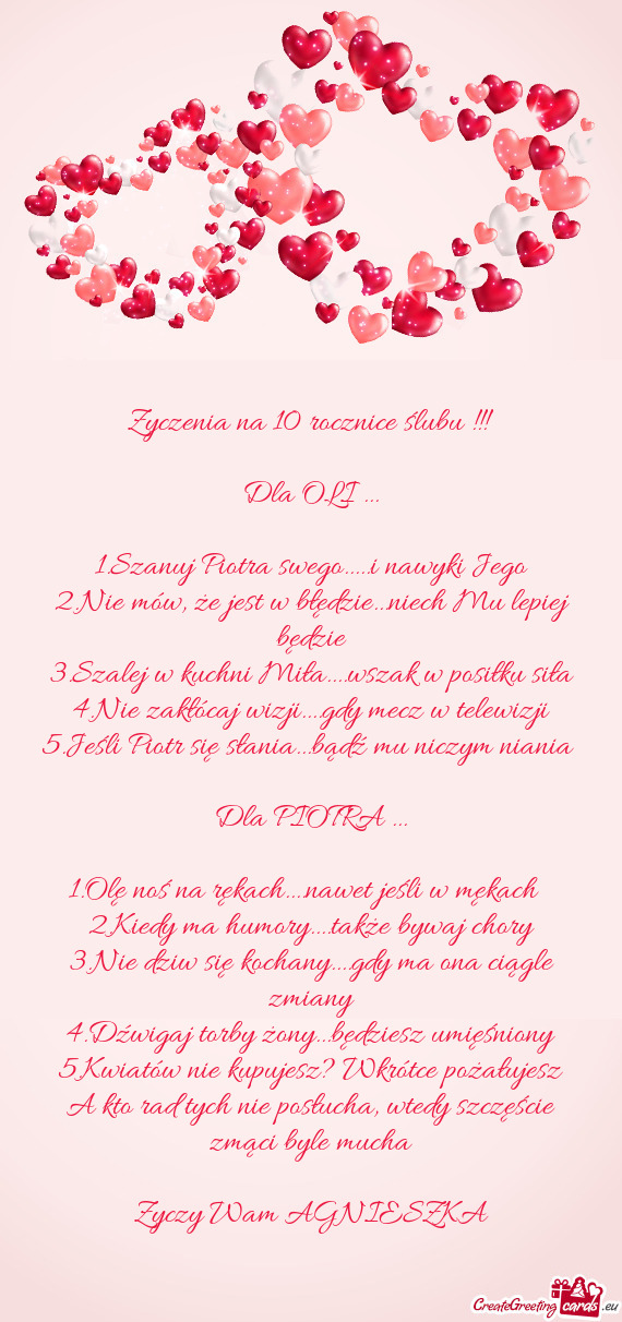 5.Jeśli Piotr się słania...bądź mu niczym niania