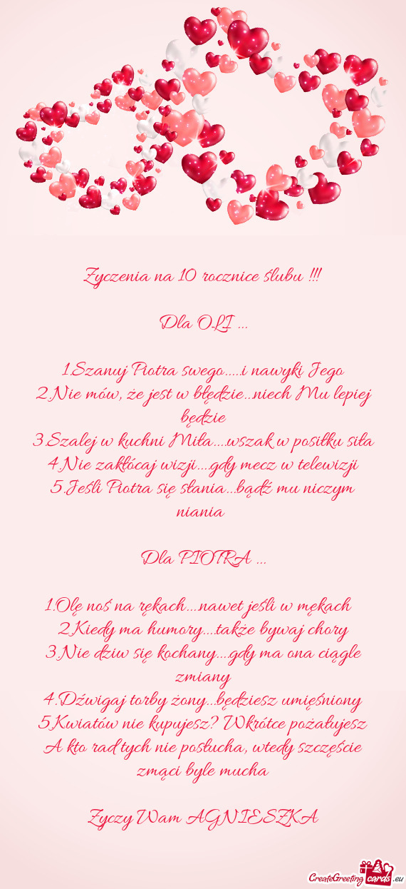 5.Jeśli Piotra się słania...bądź mu niczym niania