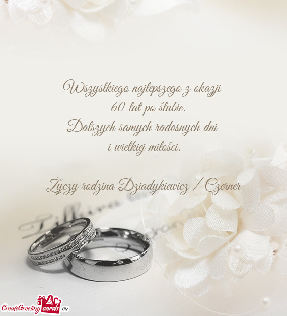 60 lat po ślubie