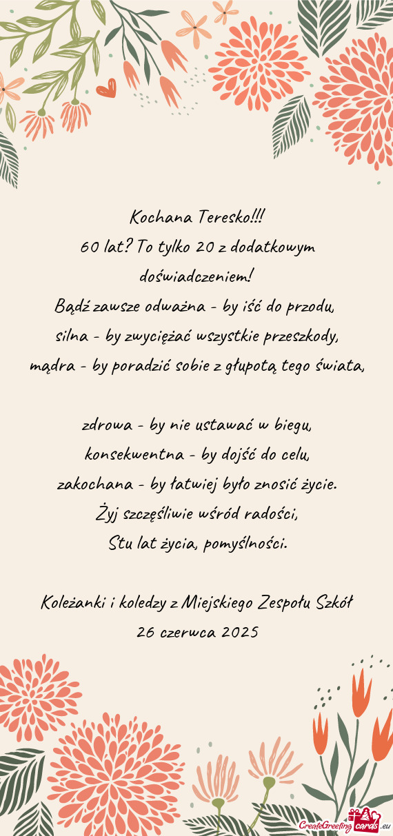 60 lat? To tylko 20 z dodatkowym doświadczeniem