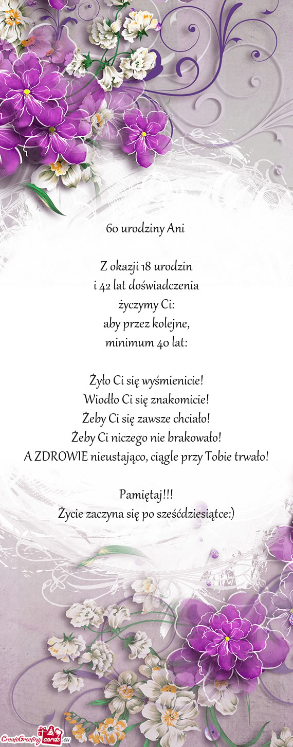 🌸60 urodziny Ani 🌸