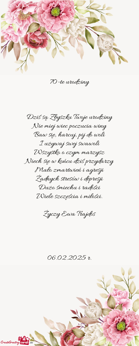 70-te urodziny