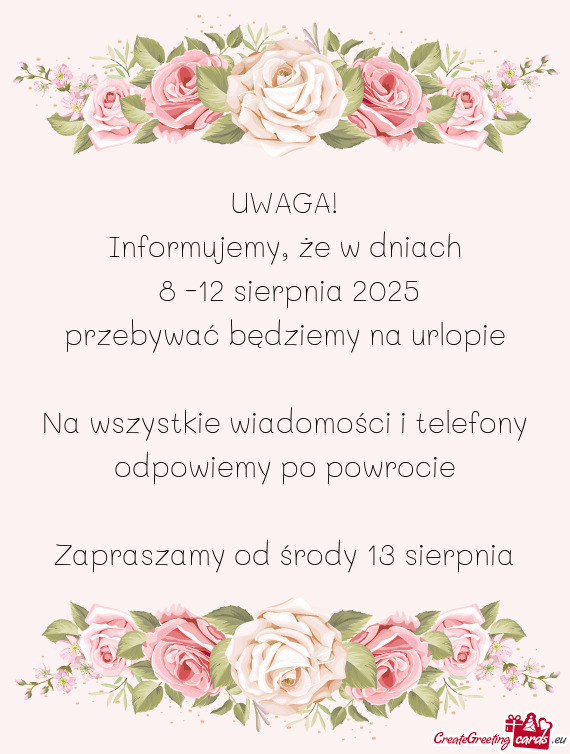 8 -12 sierpnia 2025