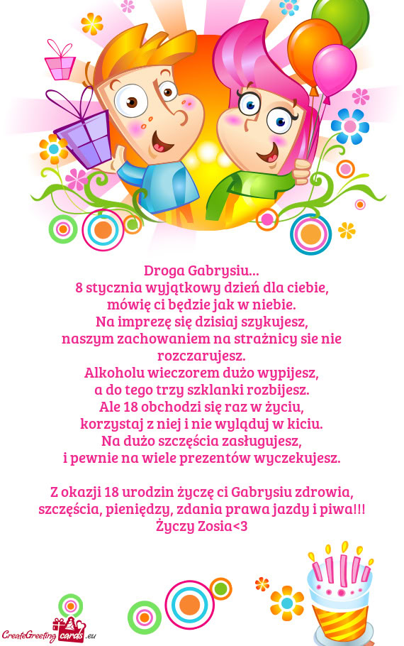 8 stycznia wyjątkowy dzień dla ciebie