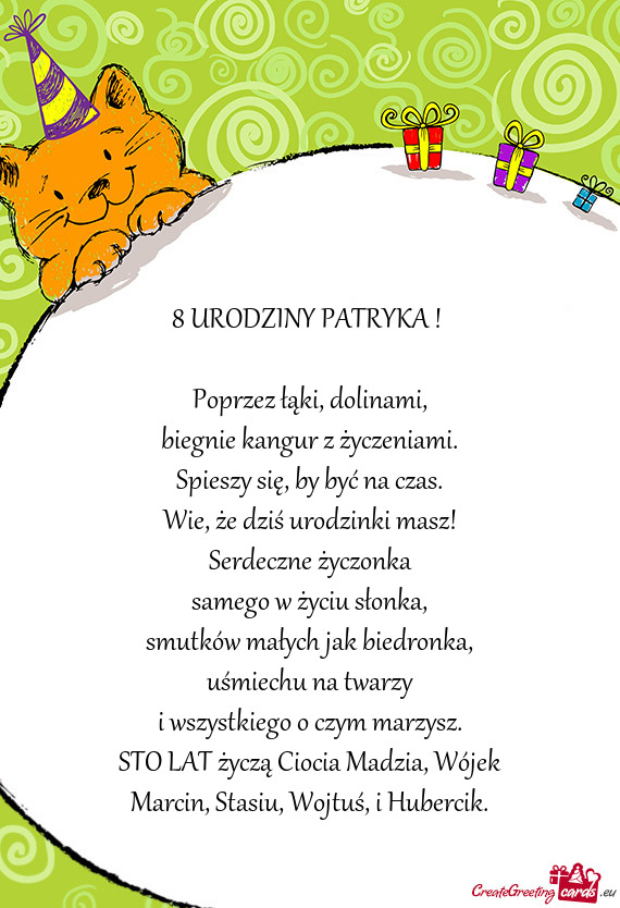 8 URODZINY PATRYKA