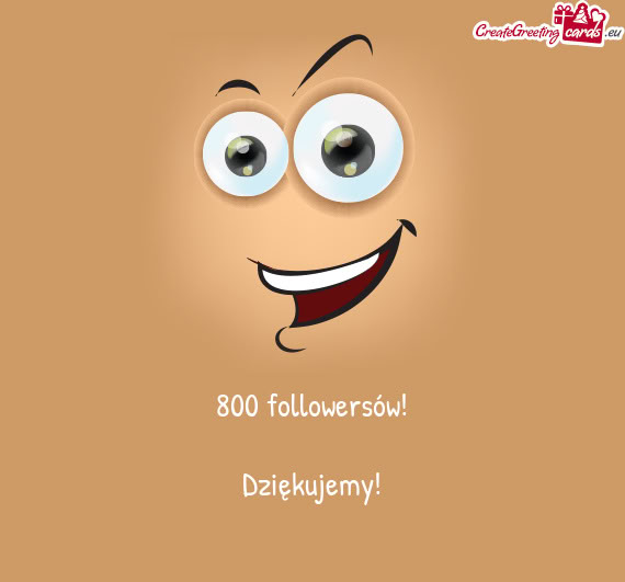 800 followersów