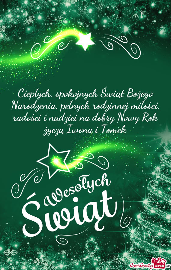 A dobry Nowy Rok życzą Iwona i Tomek