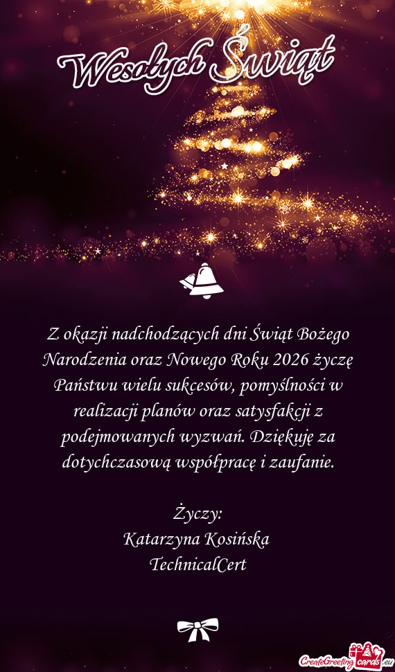 A dotychczasową współpracę i zaufanie