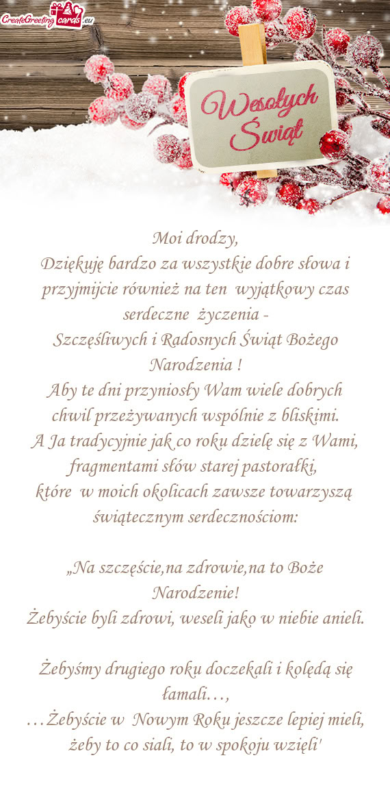 A Ja tradycyjnie jak co roku dzielę się z Wami