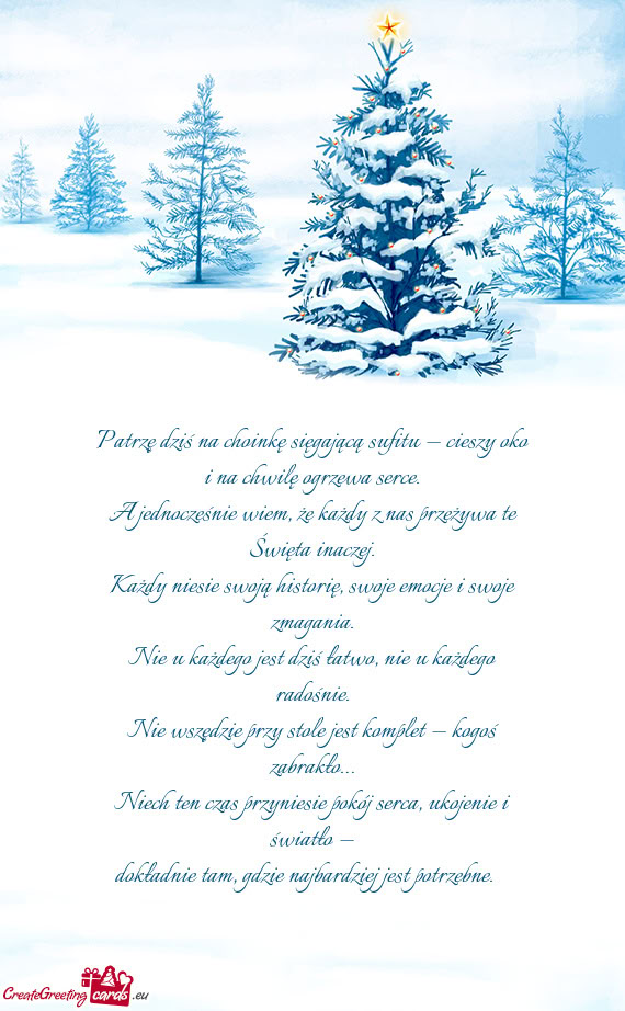 A jednocześnie wiem, że każdy z nas przeżywa te Święta inaczej