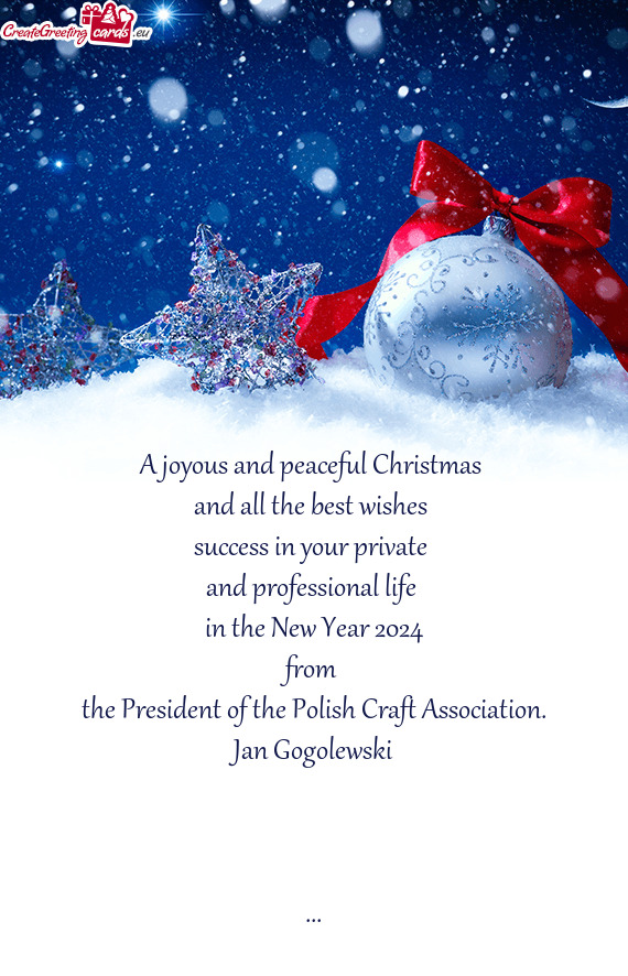 A joyous and peaceful Christmas