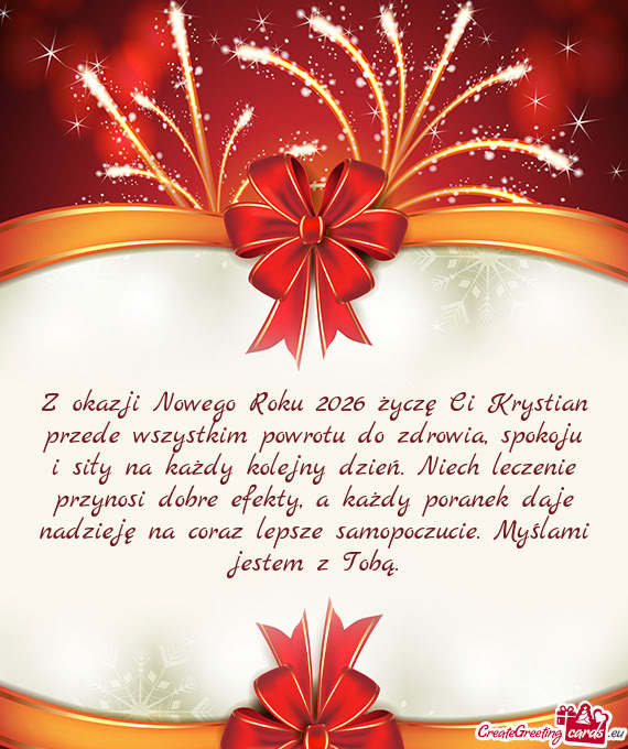 A każdy kolejny dzień. Niech leczenie przynosi dobre efekty, a każdy poranek daje nadzieję na co