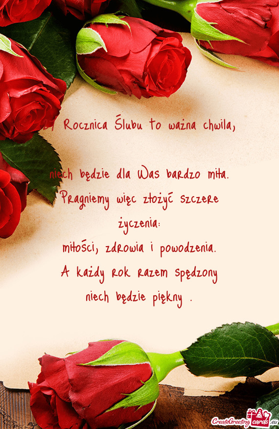 A każdy rok razem spędzony niech będzie piękny