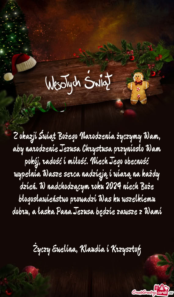 A łaska Pana Jezusa będzie zawsze z Wami Ewelina