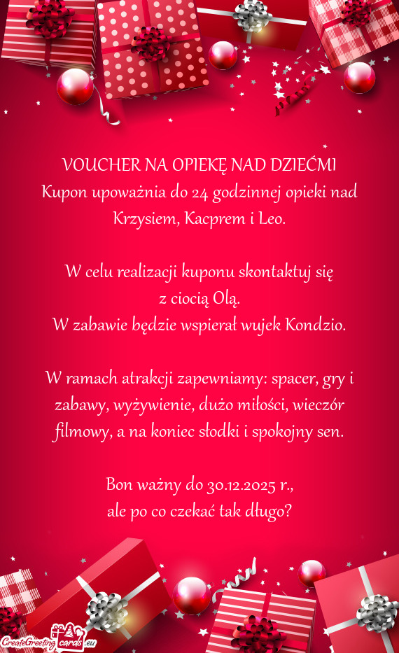 A na koniec słodki i spokojny sen