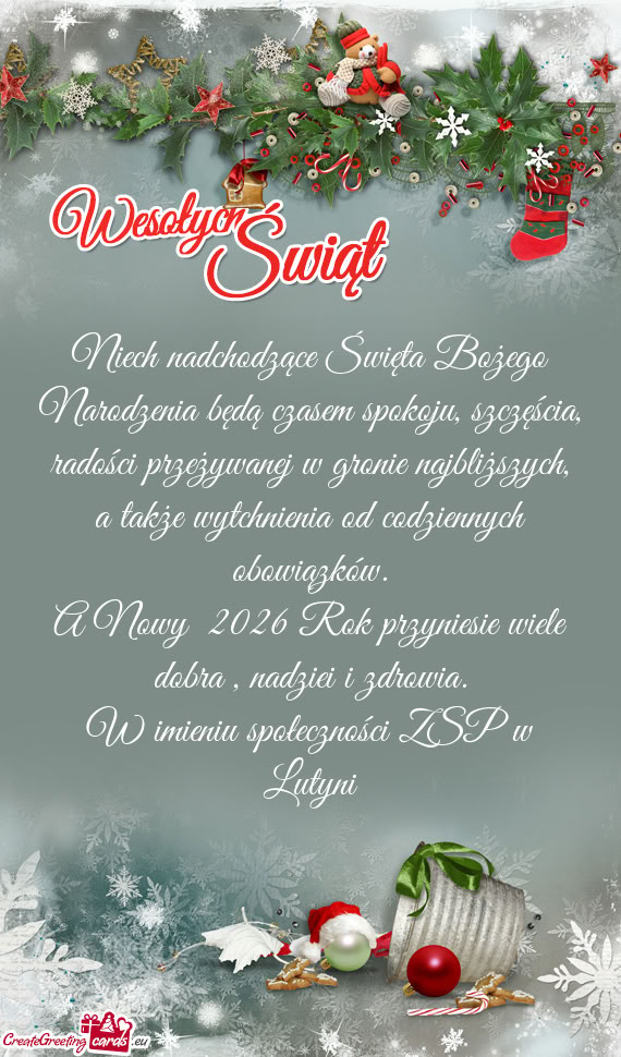 A Nowy 2026 Rok przyniesie wiele dobra , nadziei i zdrowia