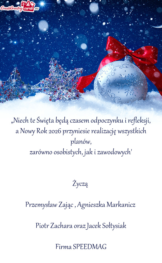 A Nowy Rok 2026 przyniesie realizację wszystkich planów