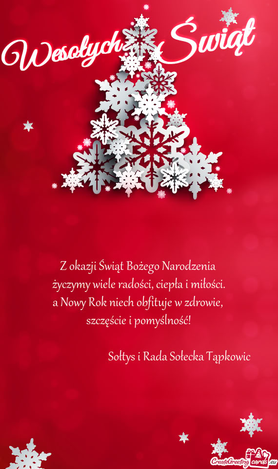 A Nowy Rok niech obfituje w zdrowie