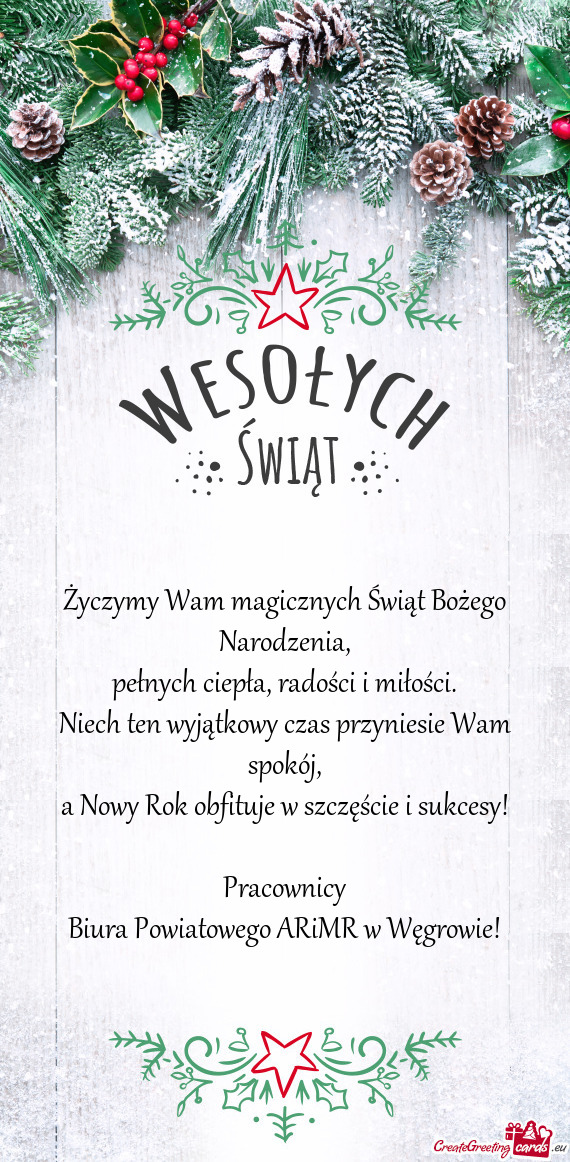 A Nowy Rok obfituje w szczęście i sukcesy! Pracownicy Biura Powiatowego ARiMR w Węgrowie